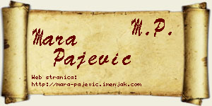 Mara Pajević vizit kartica